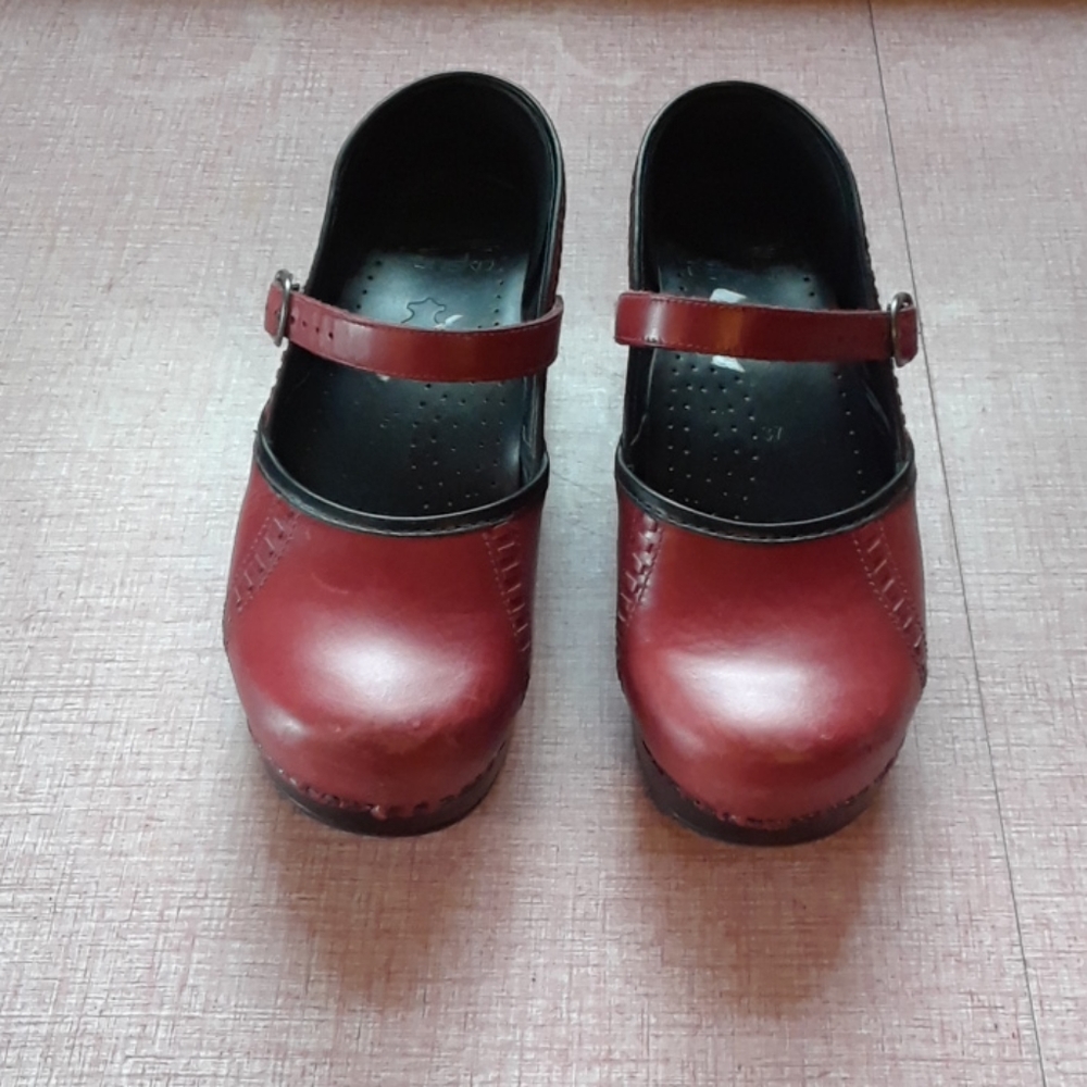 Dansko red Mary Jane clogs